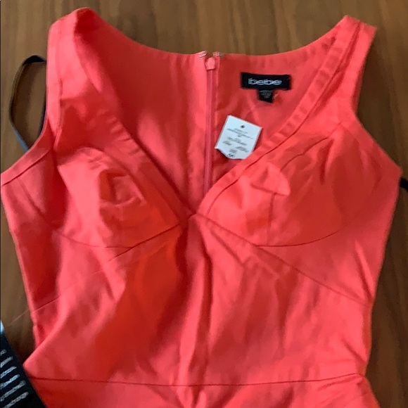 BEBE short peach 🍑 dress fitted - Picture 2 of 6